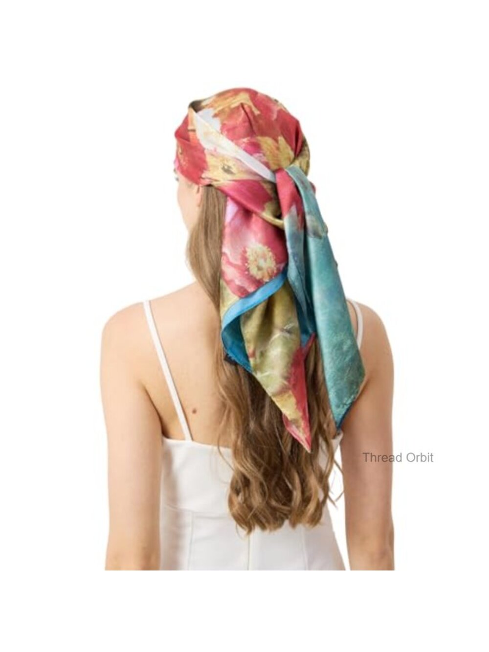 100% Mulberry Silk 35'' Square Scarf Hair Neck Sleeping Wrap